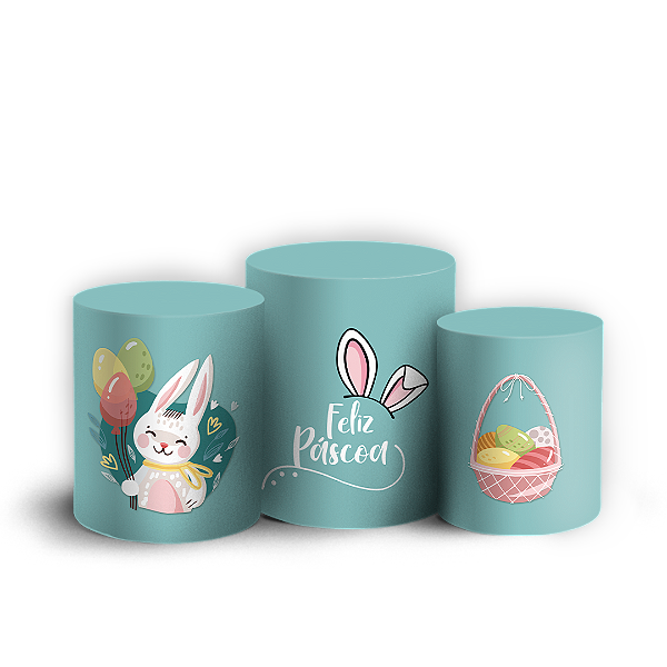 Trio Cilindro - Páscoa - Sublimado 3D