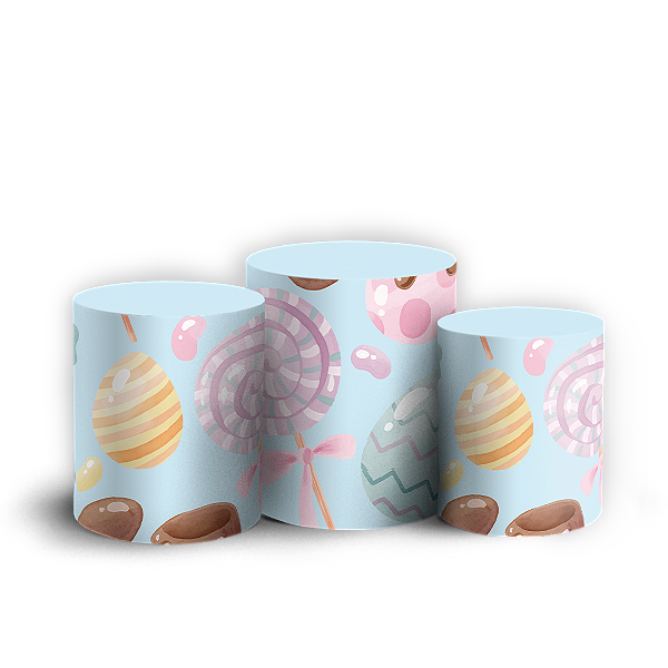 Trio Cilindro - Pascoa - Sublimado 3D