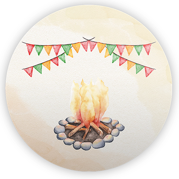 Painel Redondo - Festa Junina - Sublimado 3D