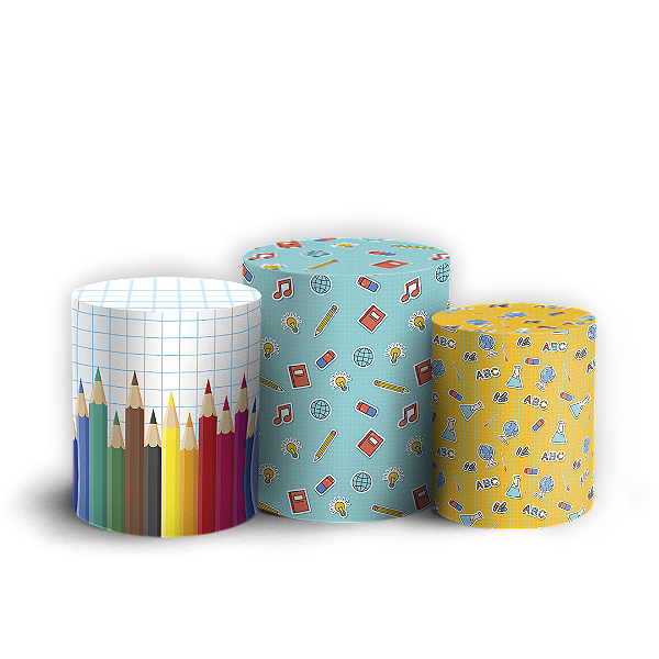 Trio Cilindro Sublimado 3D - Formatura ABC