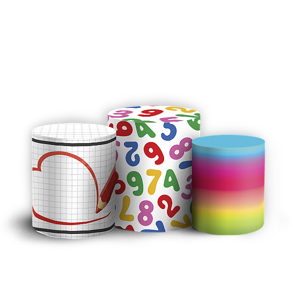 Trio Cilindro Sublimado 3D - Formatura ABC