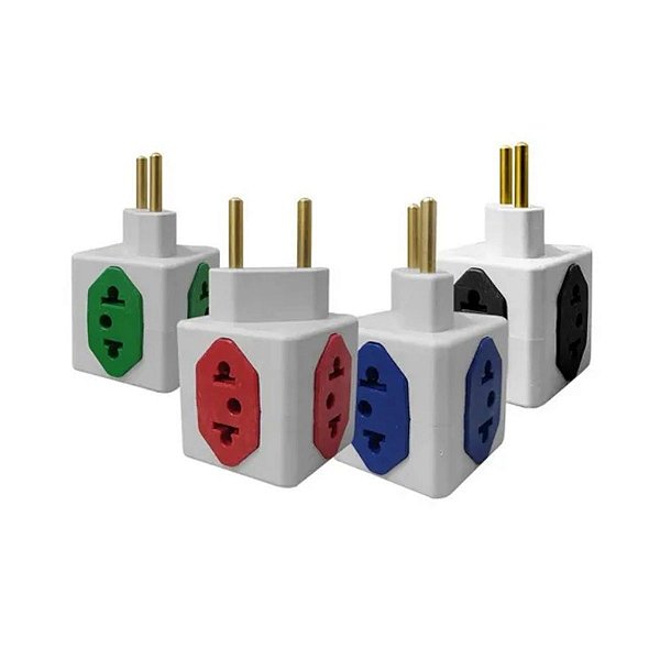 Adaptador de Tomada Cubo 3D Benjamin 3 Pinos 10A - Futuro