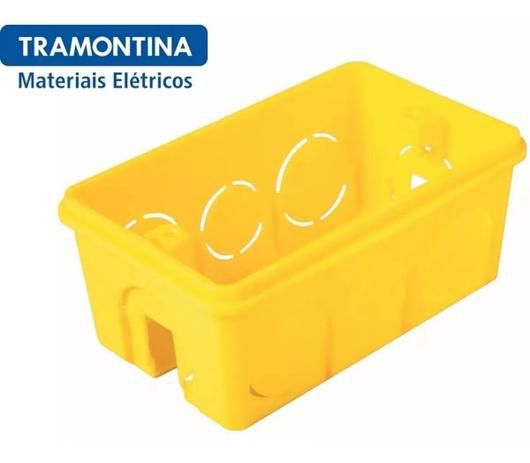 Caixa Plástica Luz 4x2 Amarela - Tramontina