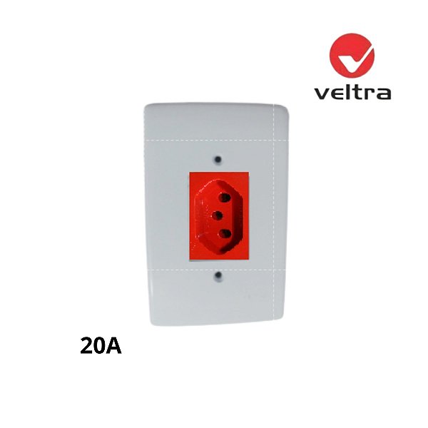 Tomada Padrão Vermelha  20A  – 250V - Veltra