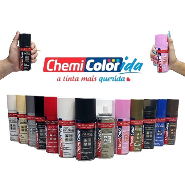 Tinta Spray ChemiColor 100ml 60G Edition Pocket Uso Geral