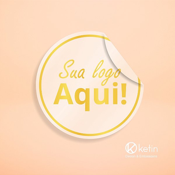 Adesivo 5x5 Redondo com HotStamping