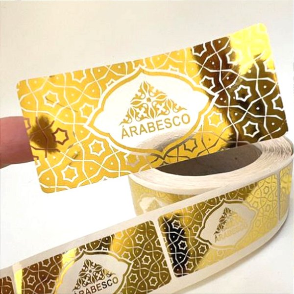 Adesivo 5x10cm com HotStamping
