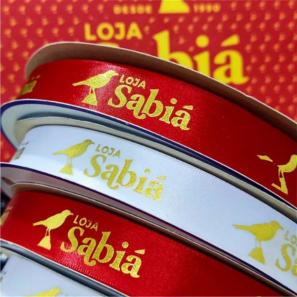 Fita de Cetim 22mm Personalizado Hotstamping