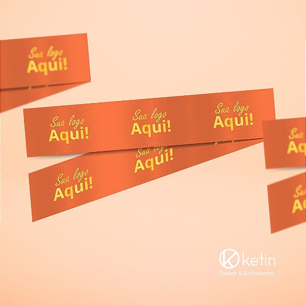 Fita de Cetim Largura 22mm Personalizada
