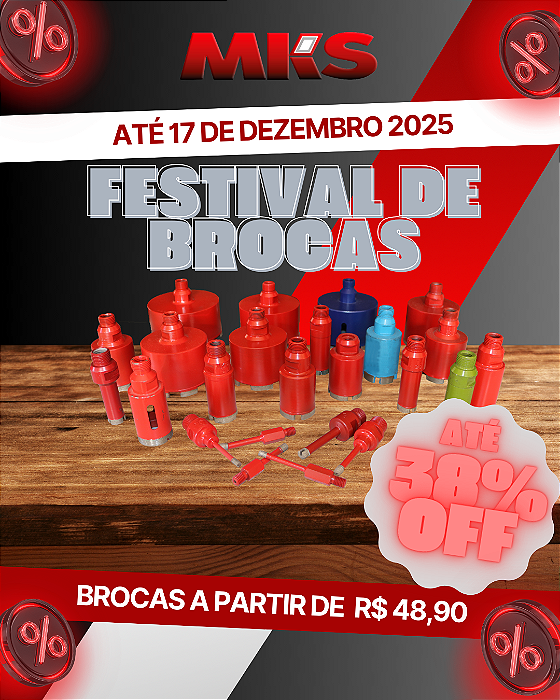 Broca serra copo diamantada