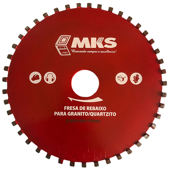 Fresa diamantada para rebaixo 300 mm x 15 mm MKS