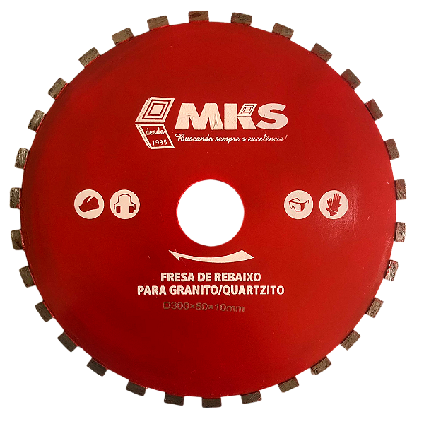 Fresa diamantada para rebaixo 300 mm x 10 mm MKS