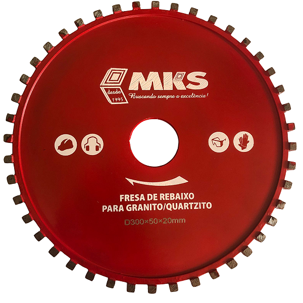 Fresa diamantada para rebaixo 300 mm x 20 mm MKS