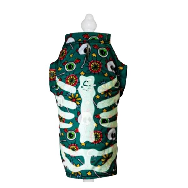 Camiseta PET Estampa Esqueleto