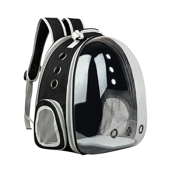 Mochila Pet Astronauta Transparente Visão Passeio
