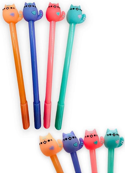 Caneta gato coração