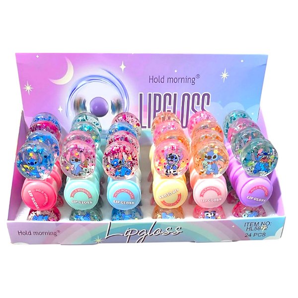 Lip Gloss Spinner Giratório Stitch
