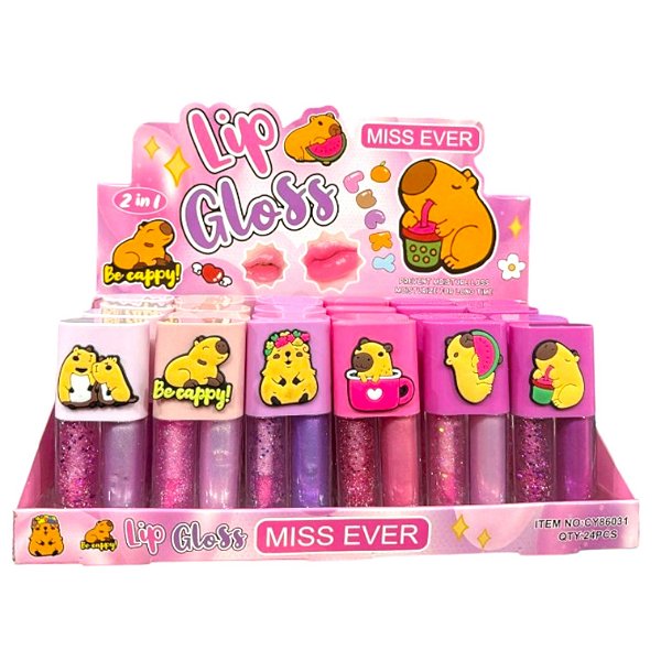 Lip Gloss Capivara 2 em 1