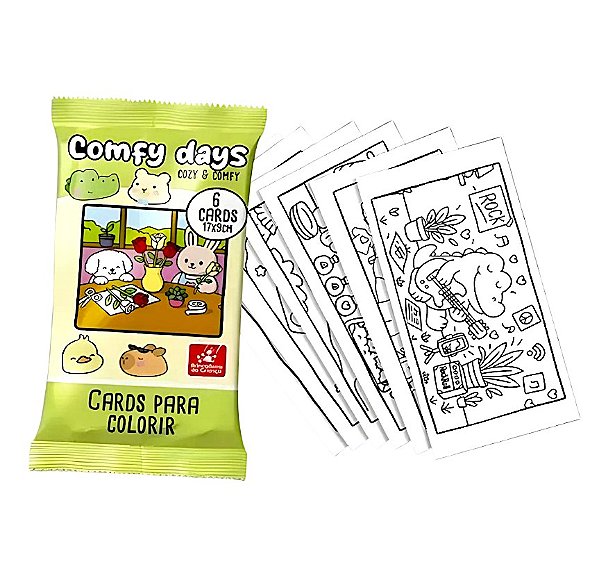 Cards Fofos para Colorir