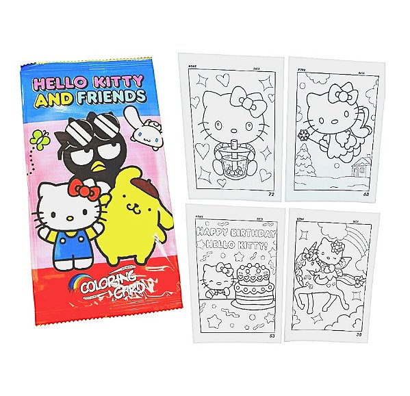 Cards para Colorir – Hello Kitty