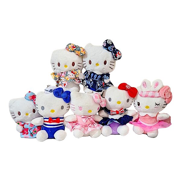 Chaveiro de Pelúcia Hello Kitty Personagens Sortidos Kawaii Macio Colecionável