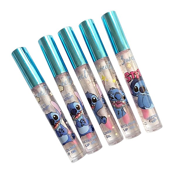 Lip Gloss Stitch – Cor Personalizada, Brilho e Fofura