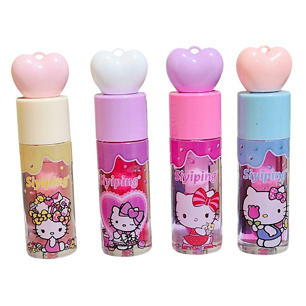 Lip Gloss Coleção Siyiping Hello Kitty – Brilho, Hidratação e Fofura