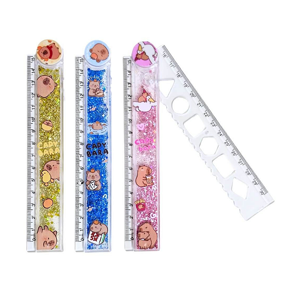 Régua Acrílica Capivara 30 cm Dobrável