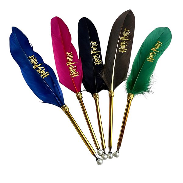 Caneta Pena Harry Potter Decorativa Escrita Fina Colecionável