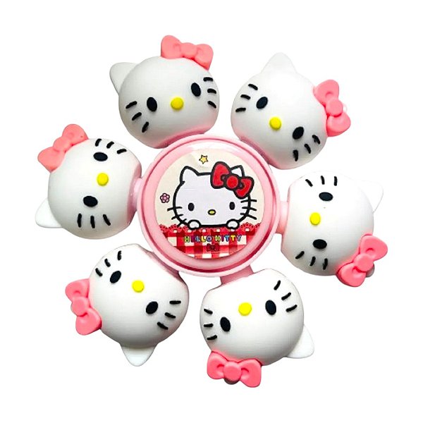 Marca Texto Spinner Capivara Hello Kitty Fofa Silicone Giratório