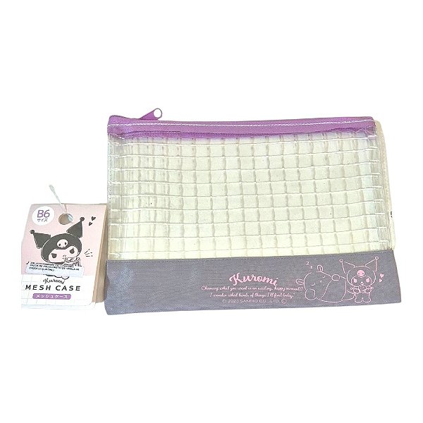 Necessaire Kuromi Transparente Mesh Case Sanrio