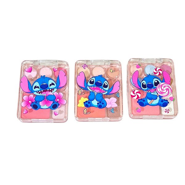 Paleta de Maquiagem Stitch Compacta com Sombras e Blush