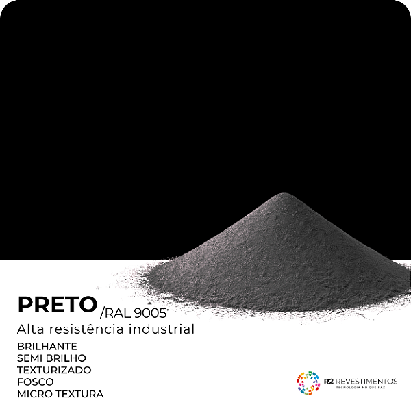 Tinta Eletrostática Preta - RAL 9005