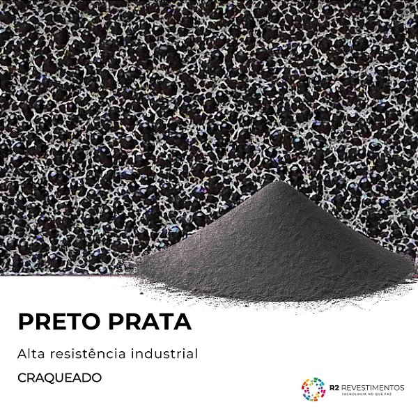Tinta Preto Prata Craqueado