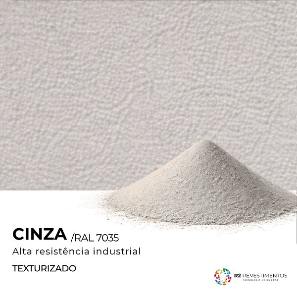 Tinta em pó Cinza Texturizado RAL 7035 - 25kg
