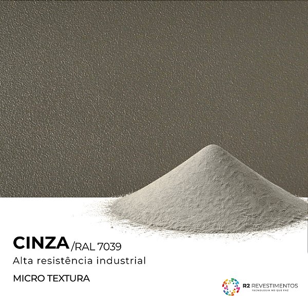 Tinta em Pó Cinza Microtextura RAL 7039 - 25kg