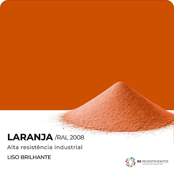 Tinta em Pó Laranja Brilhante RAL 2008 - 20kg