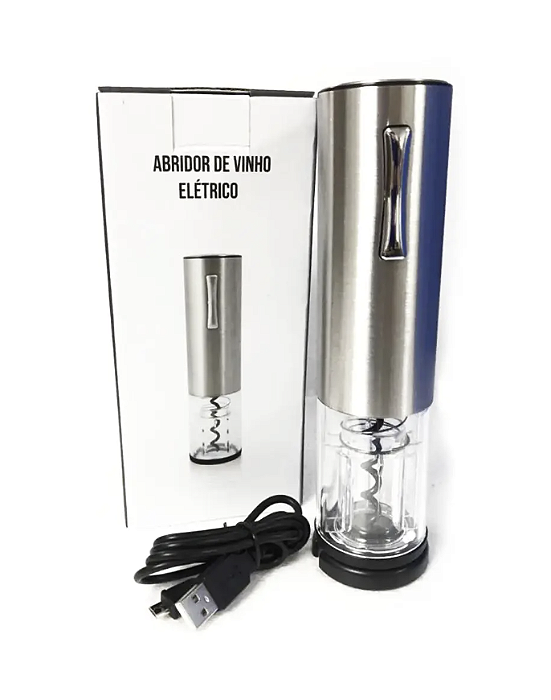 ABRIDOR DE VINHOS SACA ROLHAS ELETRICO AUTOMATICO INOX