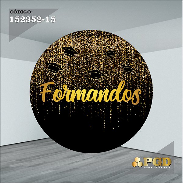PAINEL REDONDO 1,5 x 1,5 MT -  tema - Formatura Modelo 15 TECIDO EM - HELANCA