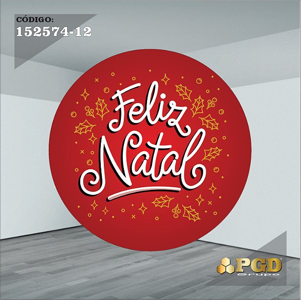 PAINEL REDONDO 1,5 x 1,5 MT -  tema - Natal Modelo 12 TECIDO EM - HELANCA
