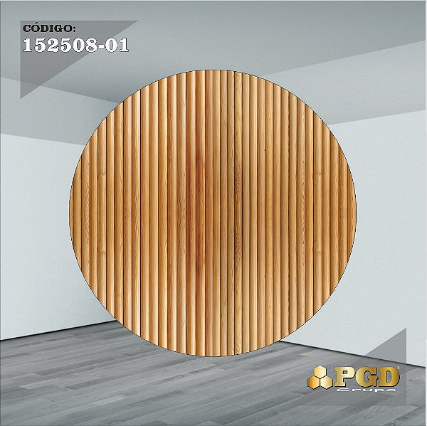 PAINEL REDONDO 1,5 x 1,5 MT -  tema - TRONCOS E MADEIRA Modelo 01 TECIDO EM - HELANCA
