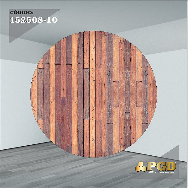 PAINEL REDONDO 1,5 x 1,5 MT -  tema - TRONCOS E MADEIRA Modelo 10 TECIDO EM - HELANCA