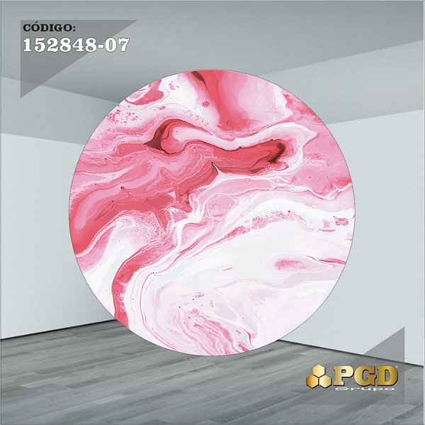 PAINEL REDONDO 1,5 x 1,5 MT -  tema - MARMORE Modelo 07 TECIDO EM - HELANCA