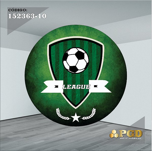 PAINEL REDONDO 1,5 x 1,5 MT -  tema - FUTEBOL GERAL Modelo 10 TECIDO EM - HELANCA