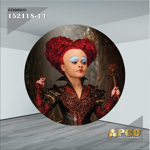 PAINEL REDONDO 1,5 x 1,5 MT -  tema - Alice no pais das maravilhas Modelo 14 TECIDO EM - HELANCA