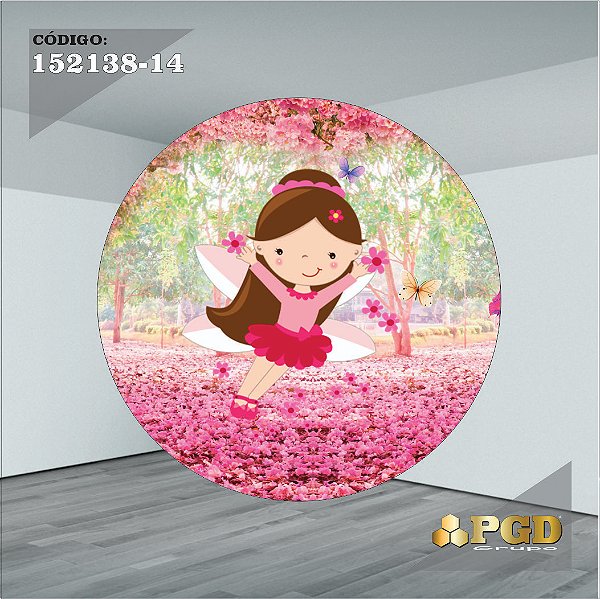PAINEL REDONDO 1,5 x 1,5 MT -  tema - BAILARINA Modelo 14 TECIDO EM - HELANCA