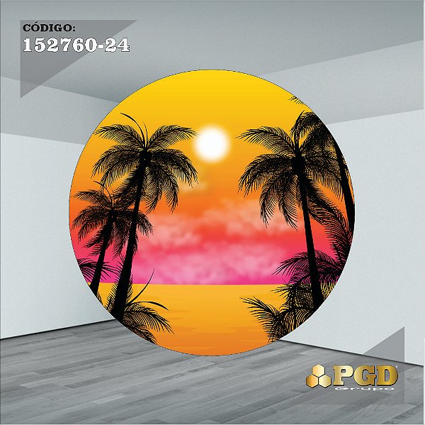 PAINEL REDONDO 1,5 x 1,5 MT -  tema - Tardezinha  Modelo 24 TECIDO EM - HELANCA