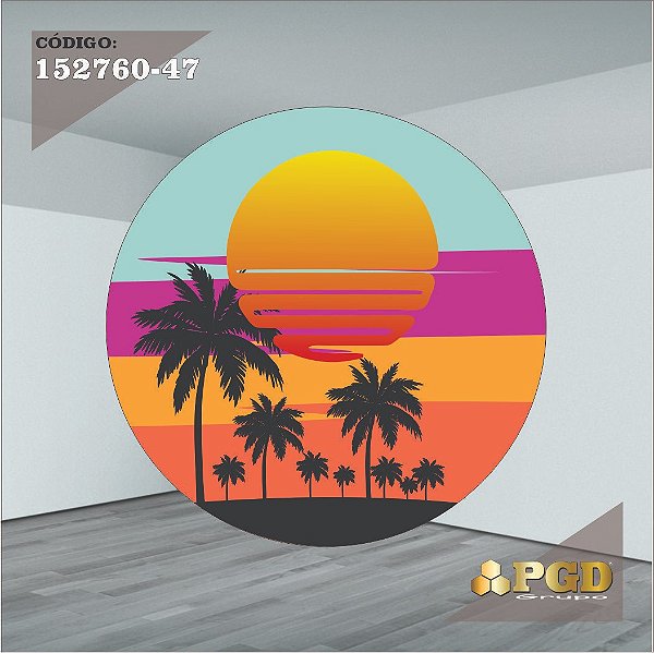 PAINEL REDONDO 1,5 x 1,5 MT -  tema - Tardezinha  Modelo 47 TECIDO EM - HELANCA