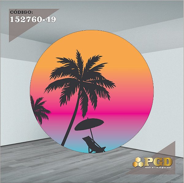 PAINEL REDONDO 1,5 x 1,5 MT -  tema - Tardezinha  Modelo 49 TECIDO EM - HELANCA