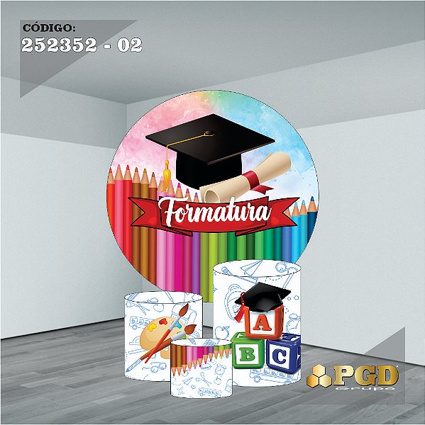 KIT VESTE FACIL P,M,G E PAINEL 1,5 x 1,5 tema - Formatura Modelo 02 TECIDO EM - HELANCA